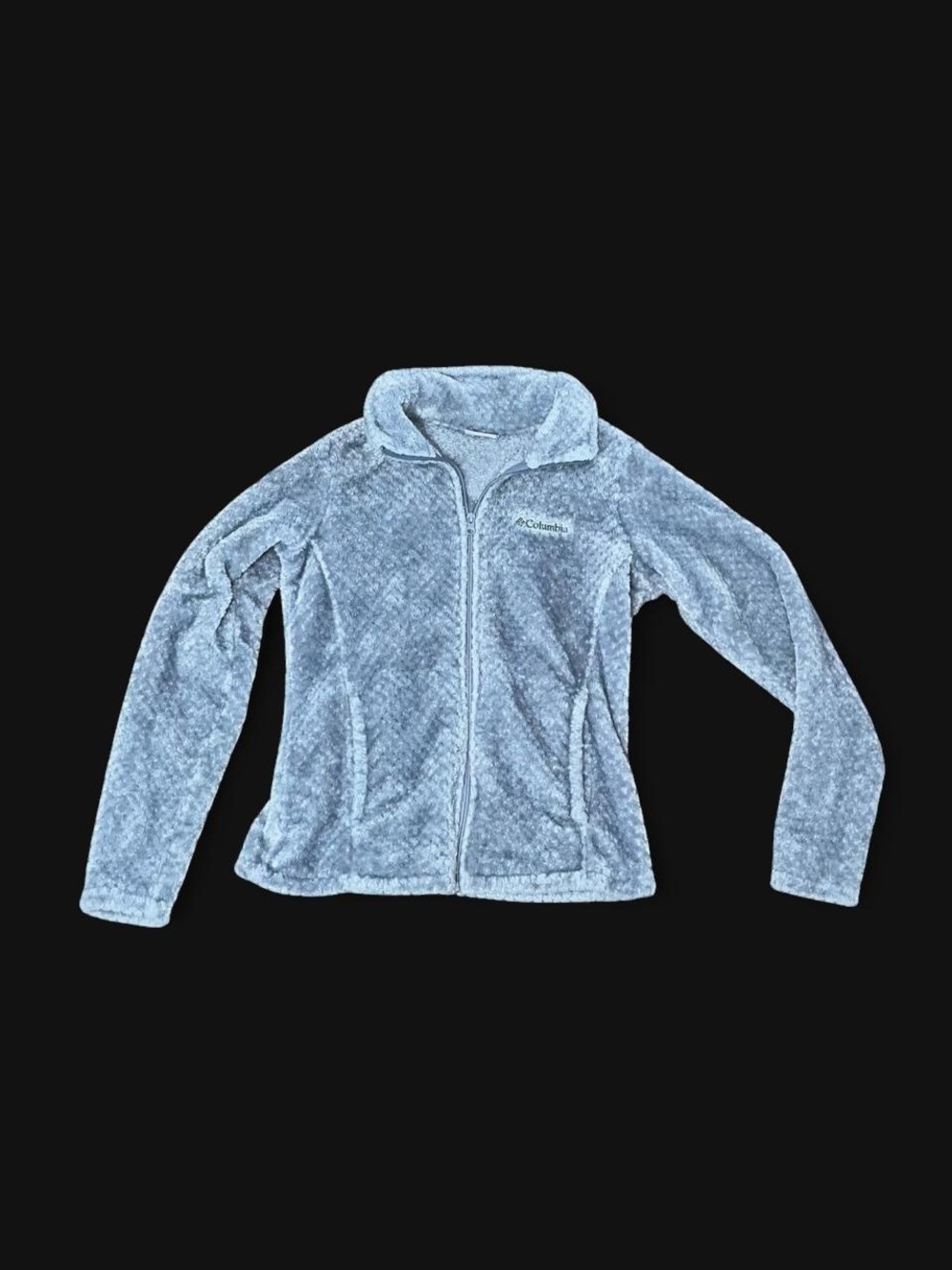 Columbia soft light gray zip up fleece